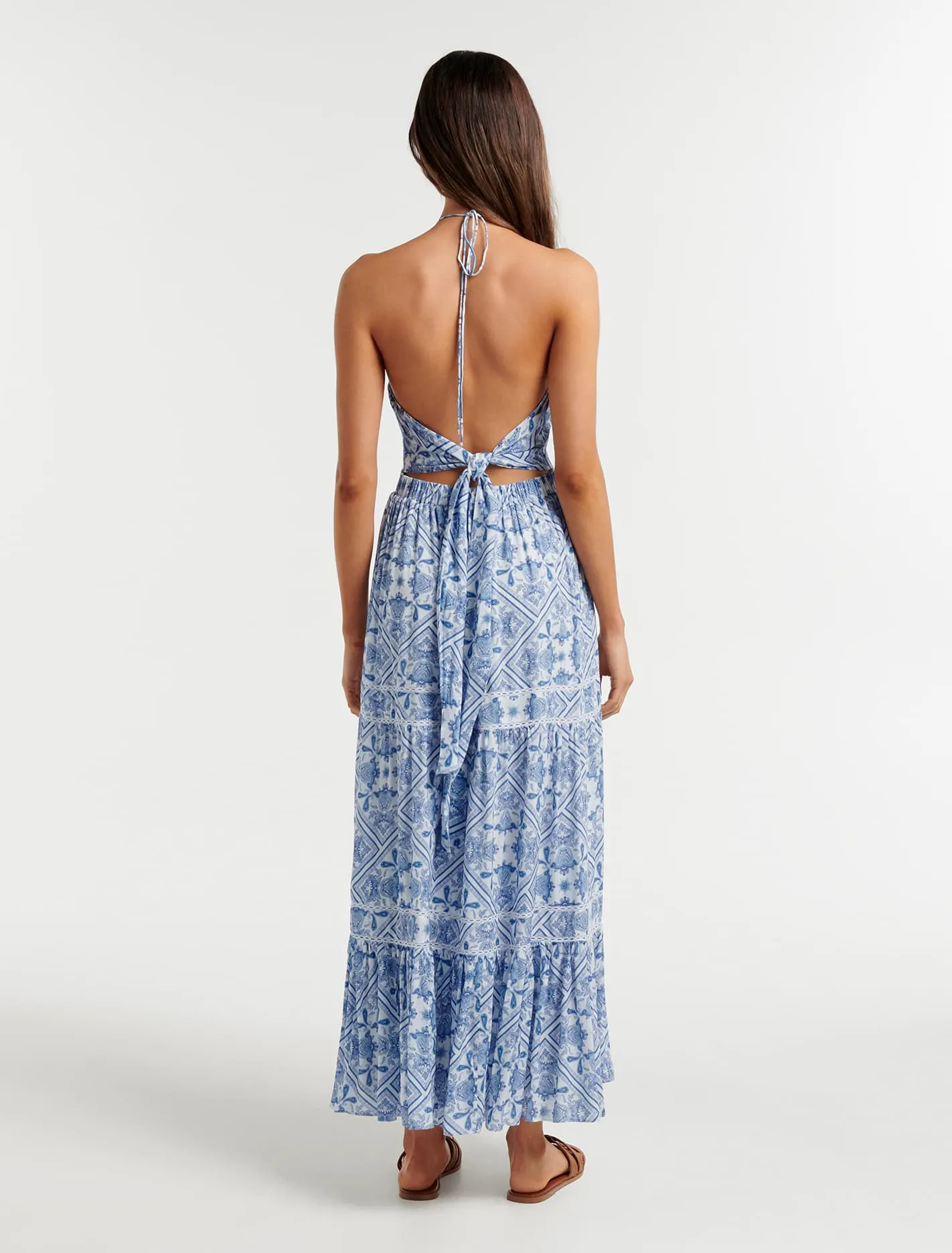 Adrianna Halter Maxi Dress