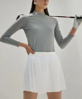 Anell Elegant Lightweight Pleated Golf Skirt in White