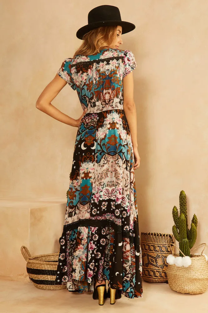 Art Generation Maxi Dress Black