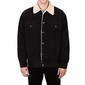 Black Corduroy Sherpa Jacket