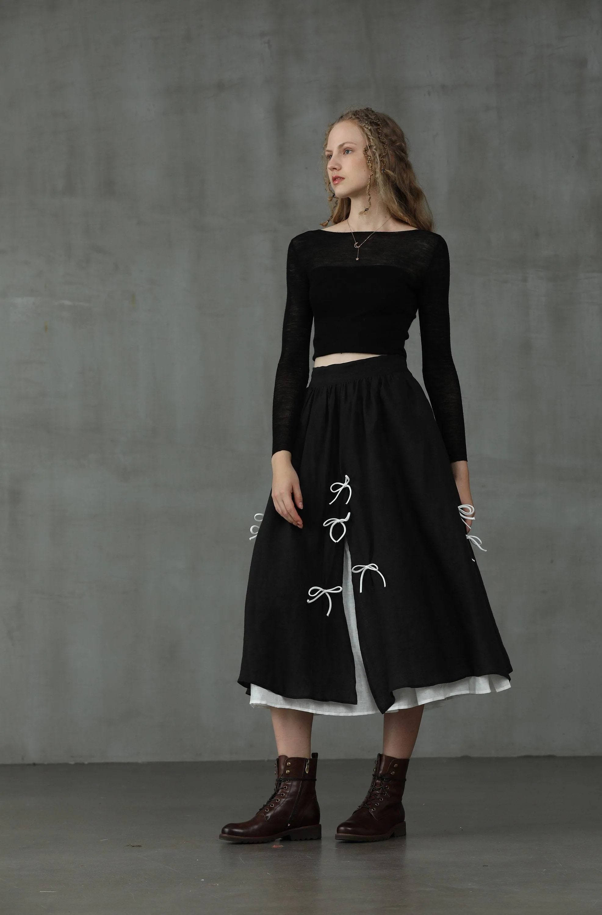 Black Star 17 | formal linen skirt