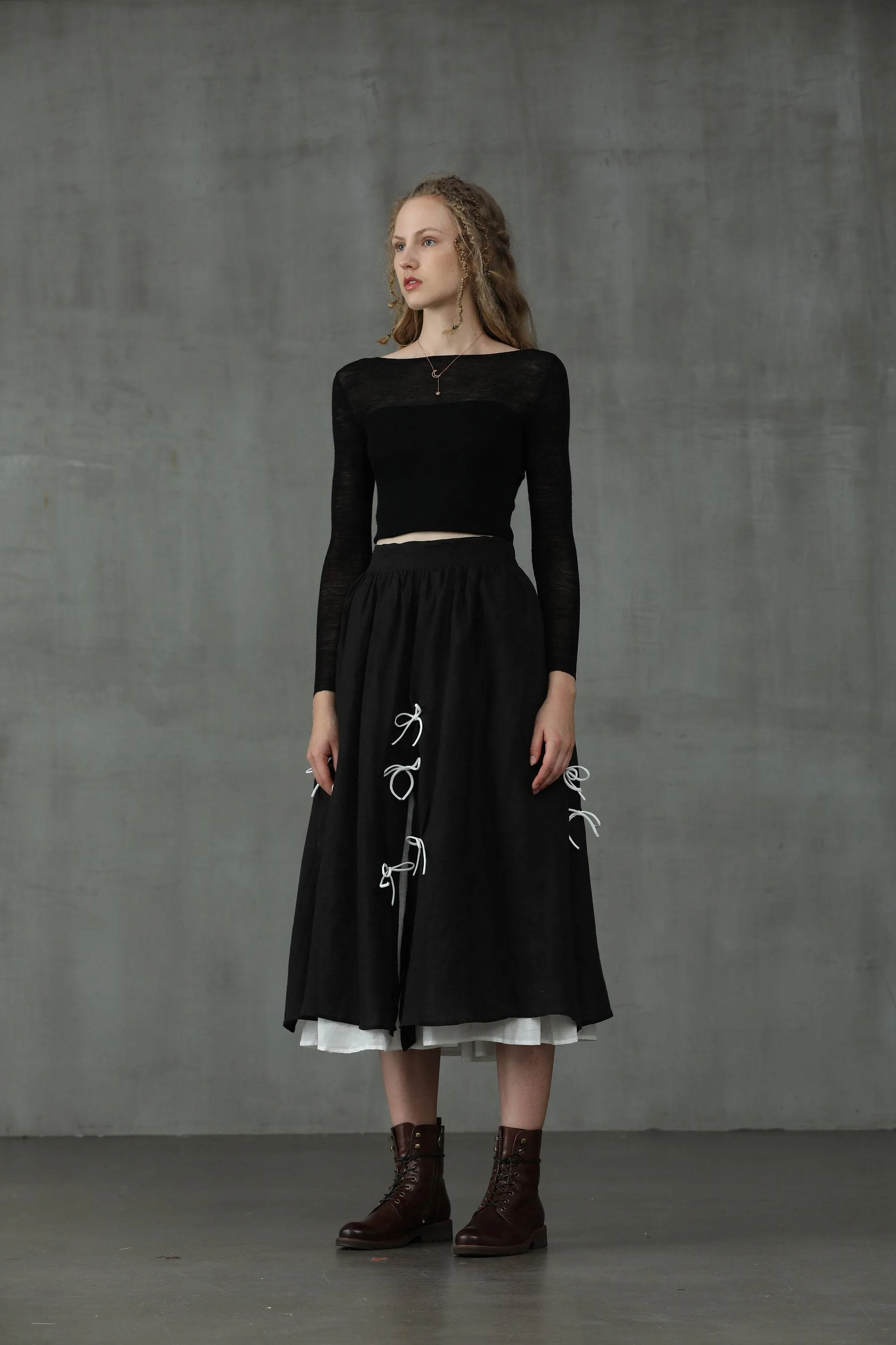 Black Star 17 | formal linen skirt