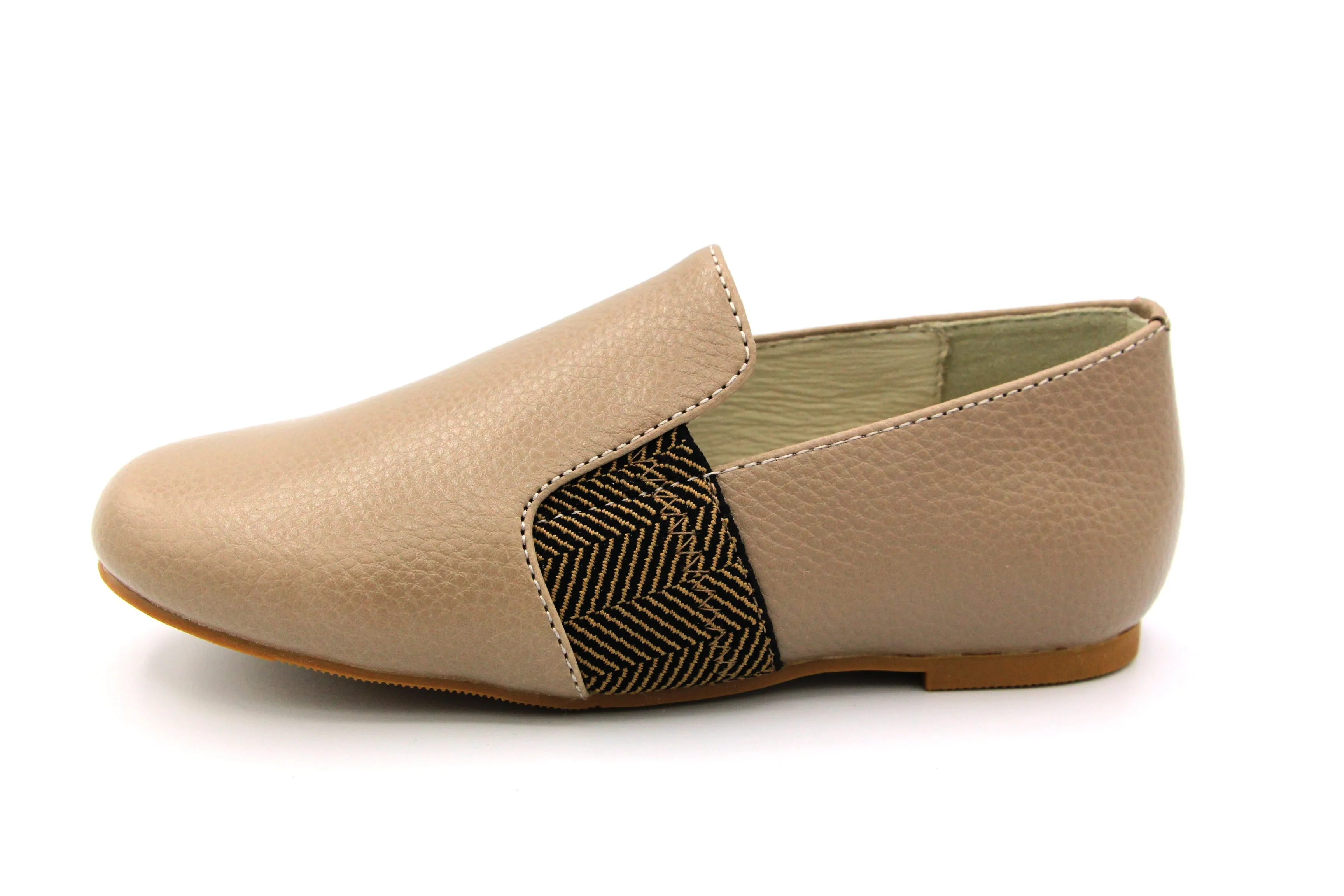 Boutaccelli  Taupe Embossed Slip On Jarma