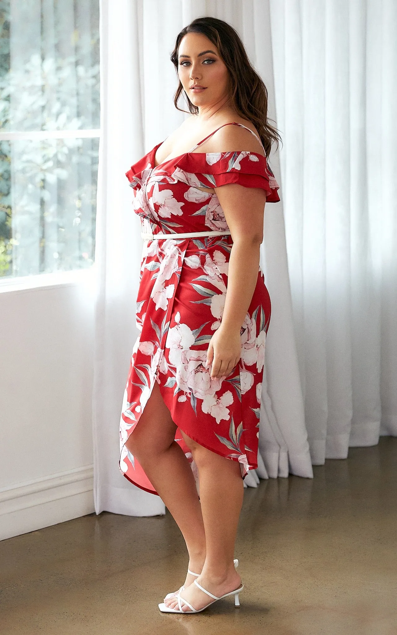 Casey Dress - Red Floral