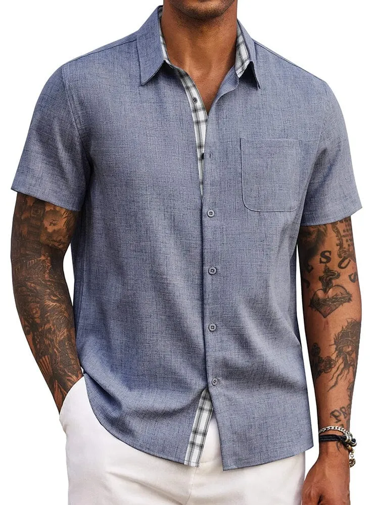 Casual Plaid Splicing Shirt (US Only)