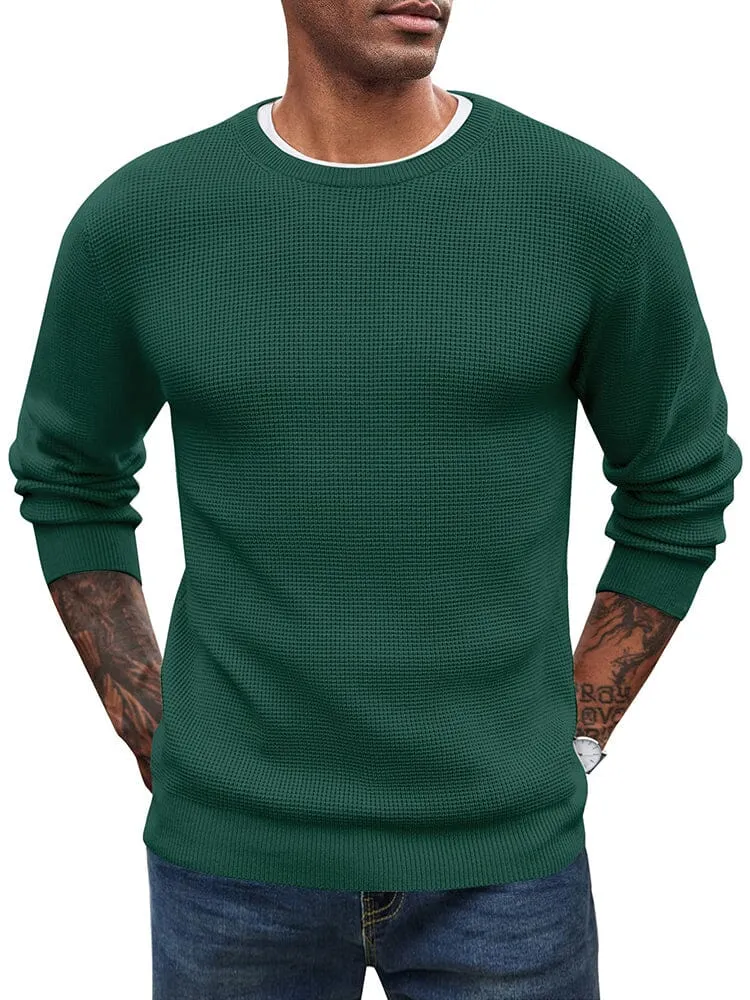 Classic Waffle Knitted Pullover Sweater (US Only)