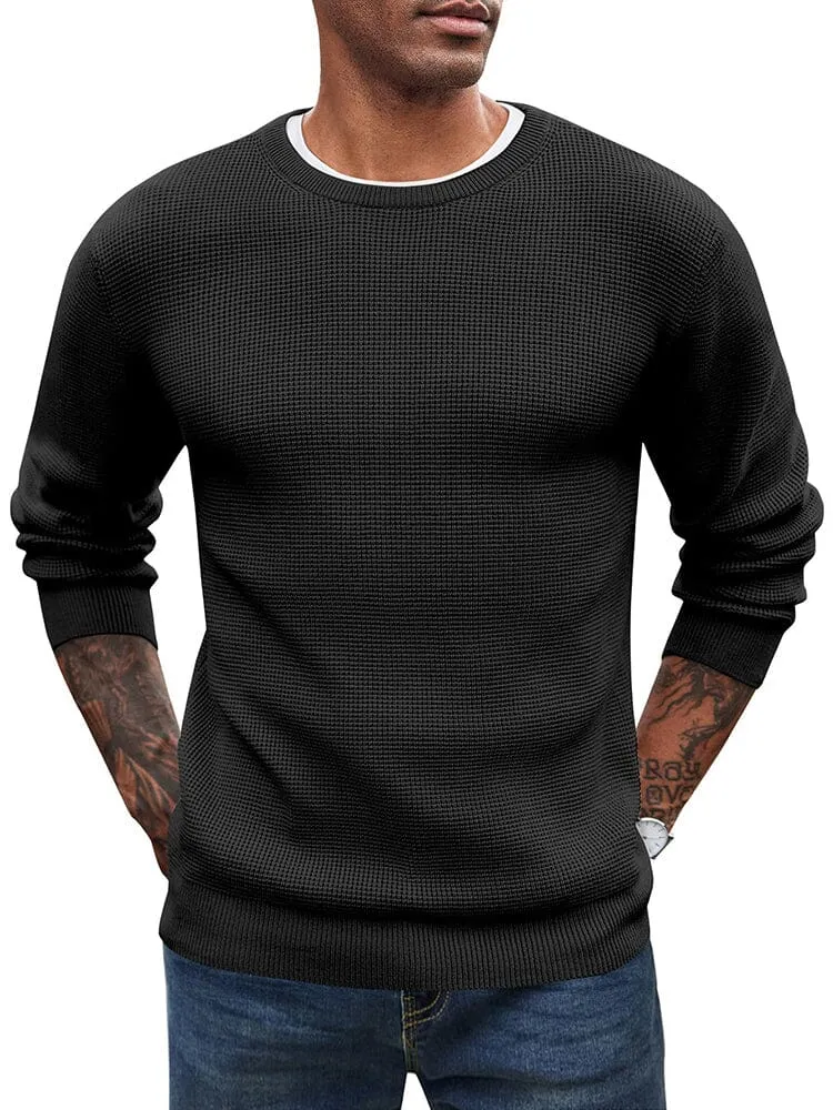 Classic Waffle Knitted Pullover Sweater (US Only)