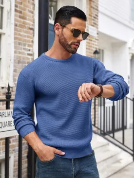 Classic Waffle Knitted Pullover Sweater (US Only)