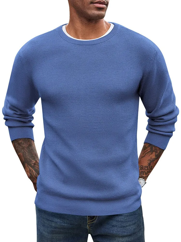 Classic Waffle Knitted Pullover Sweater (US Only)