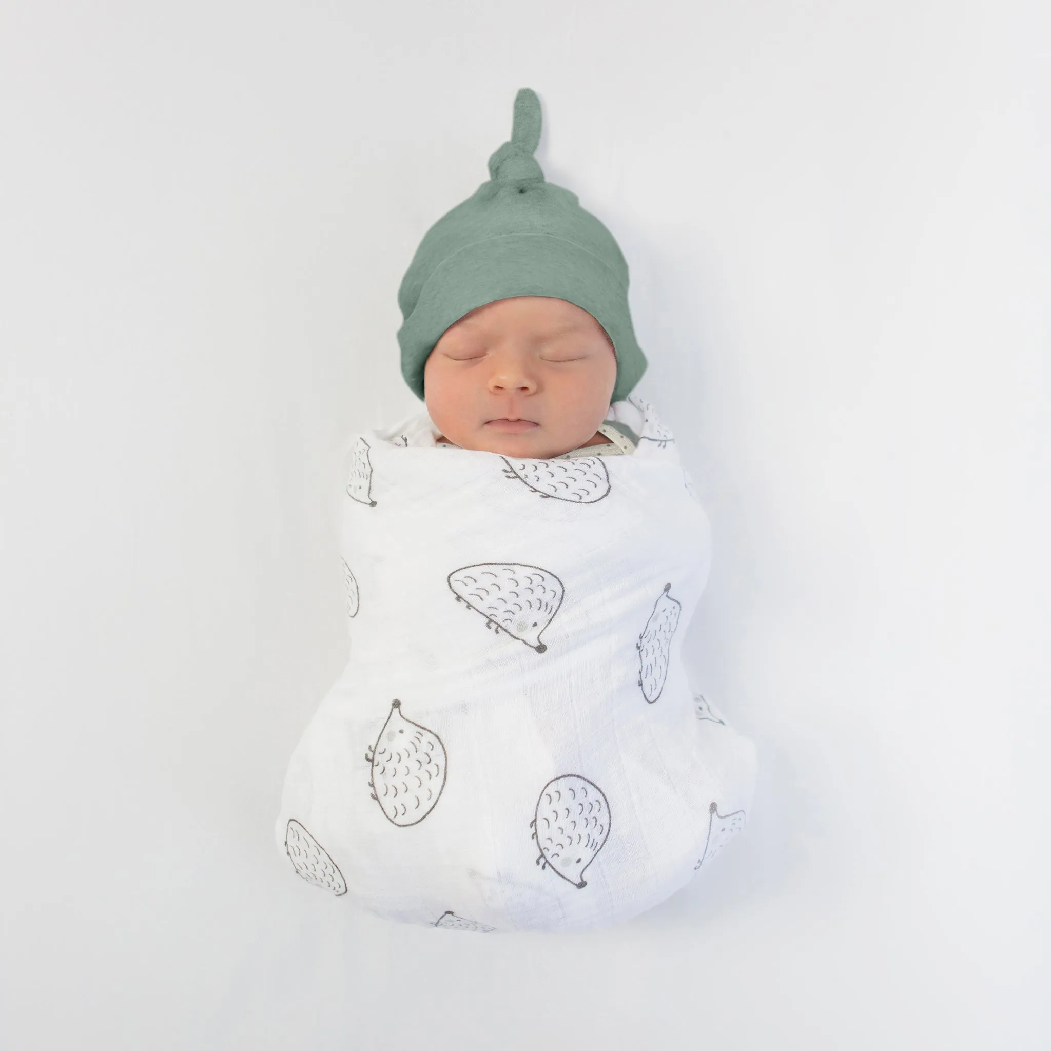 Cotton Knit Hat - Heathered Jadeite