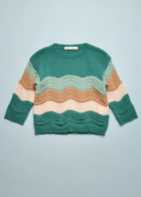 CROCHET SWEATER - EMERALD