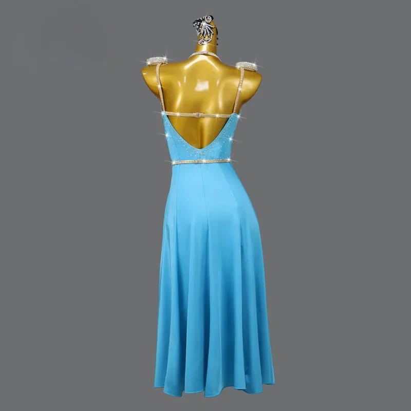 Customized  Slip Long Latin Dance Dress