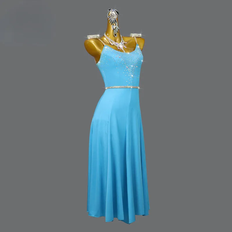 Customized  Slip Long Latin Dance Dress