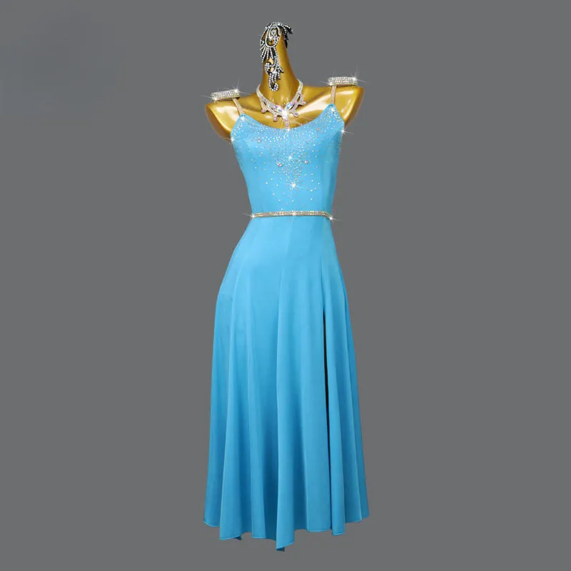 Customized  Slip Long Latin Dance Dress