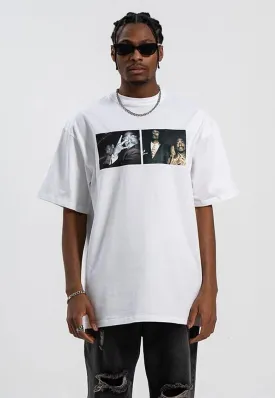 Dead rapper t-shirt hip-hop tee ganster top in white