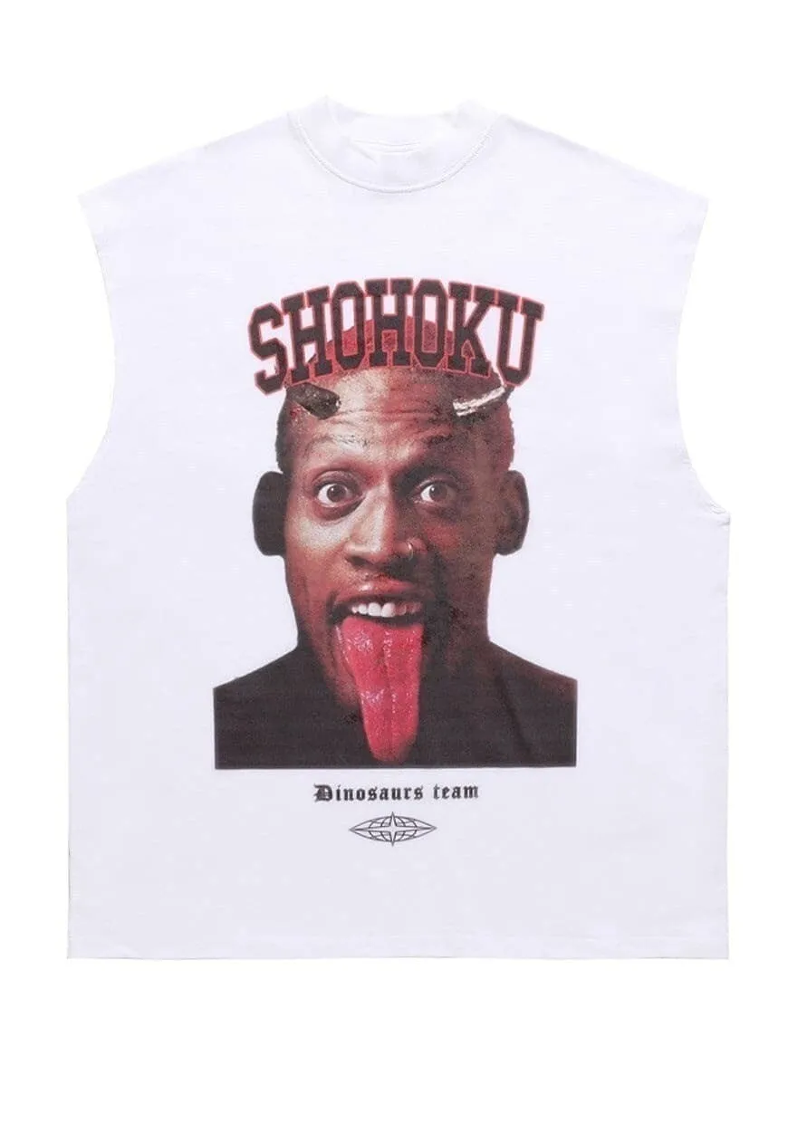 Dennis Rodman sleeveless t-shirt retro tank top surfer vest