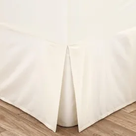 Easy-Iron Percale Pleated Fitted Valance Sheet Cream