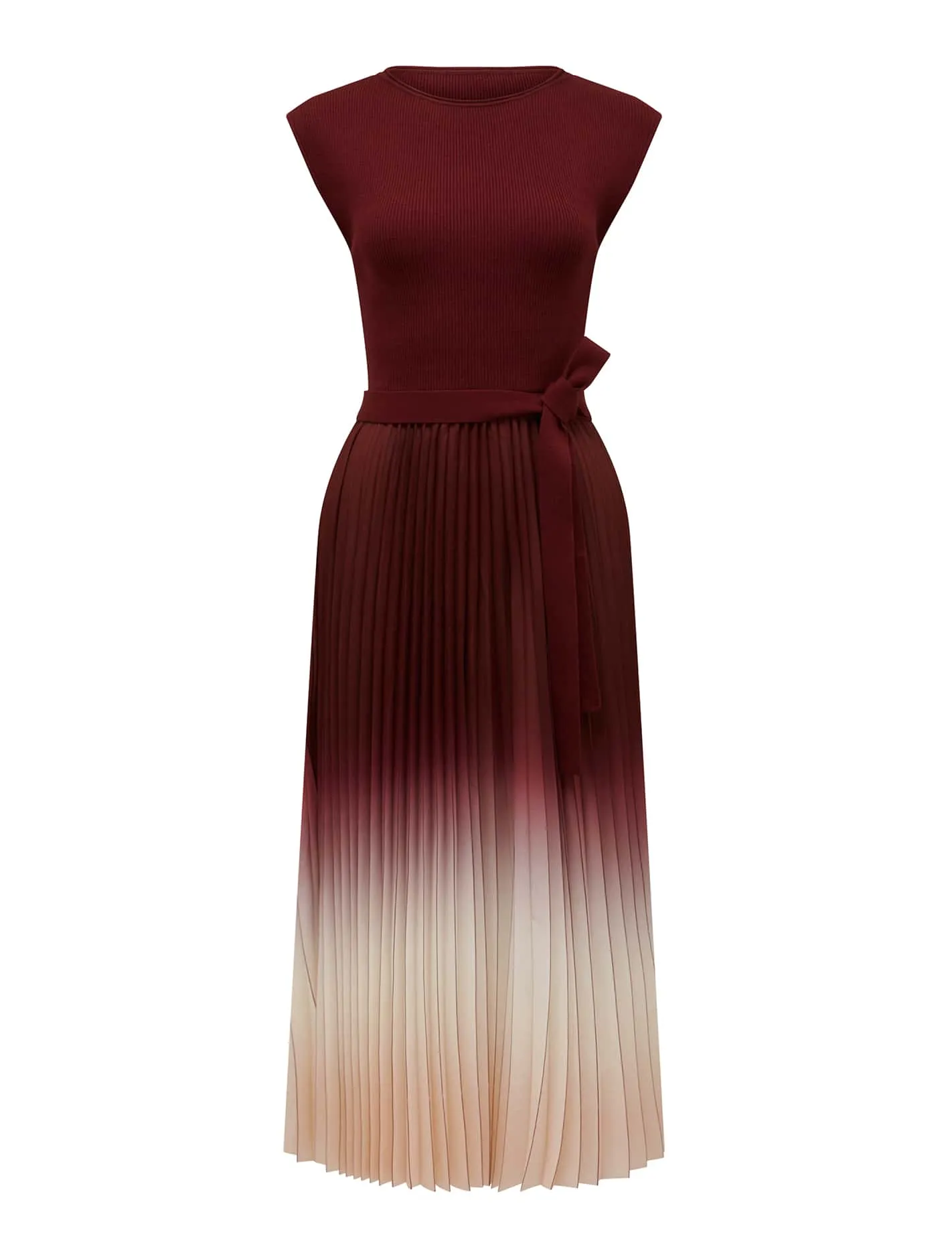 Elsie Ombre Pleat Midi Dress