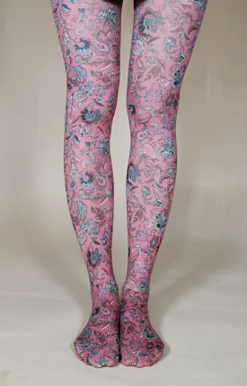 Ethnic Boho Paisley Printed Art Tights