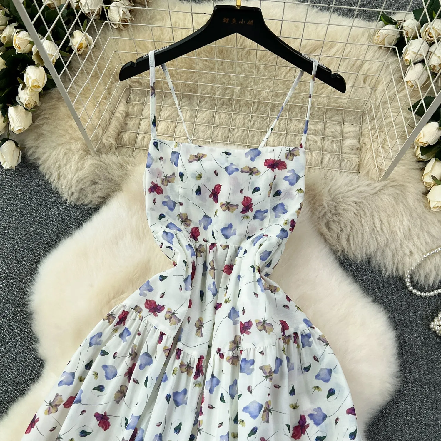 Fairy Backless Floral Slip Dress