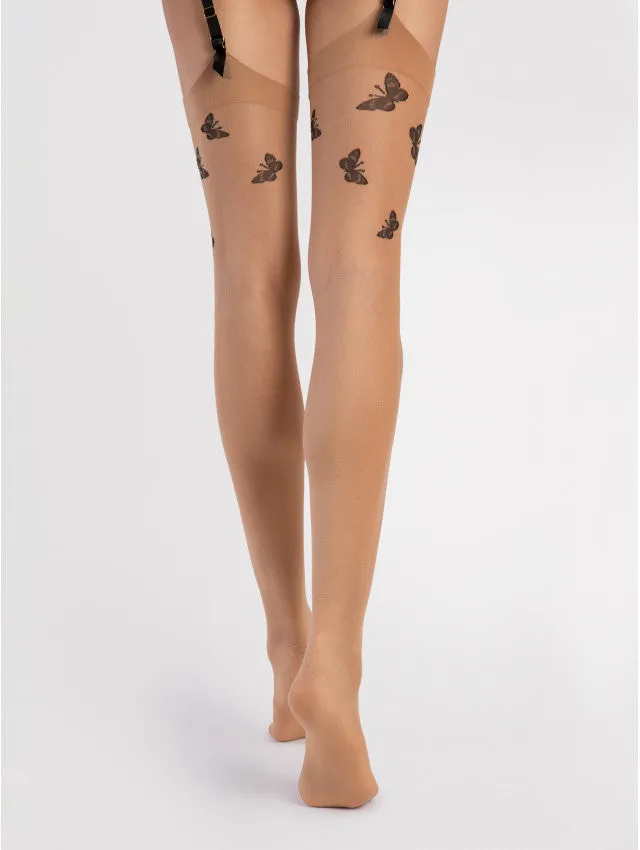 Farfalle Sheer Thigh-High Stockings