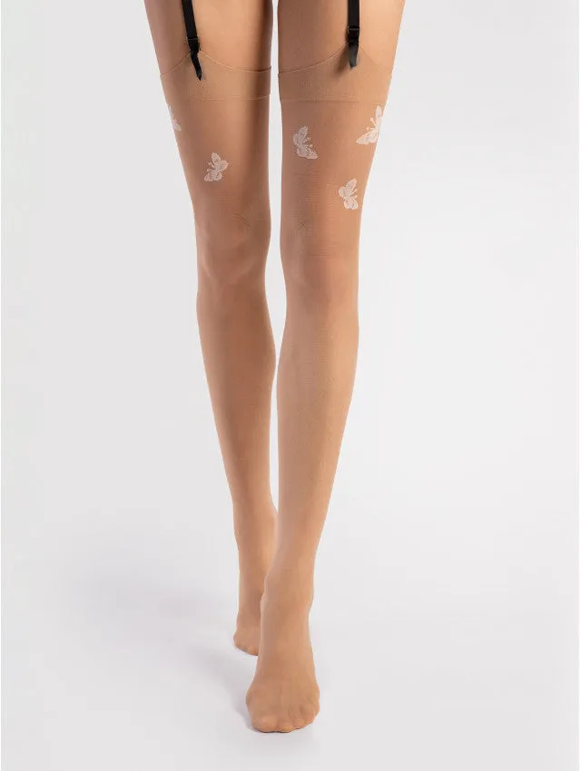 Farfalle Sheer Thigh-High Stockings