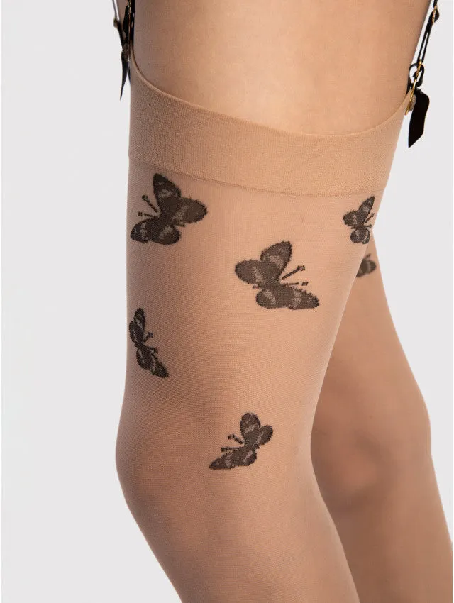 Farfalle Sheer Thigh-High Stockings