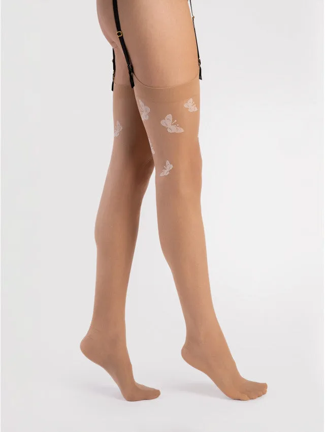 Farfalle Sheer Thigh-High Stockings