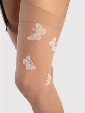 Farfalle Sheer Thigh-High Stockings