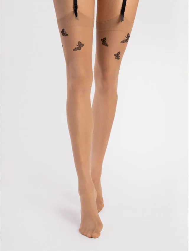 Farfalle Sheer Thigh-High Stockings