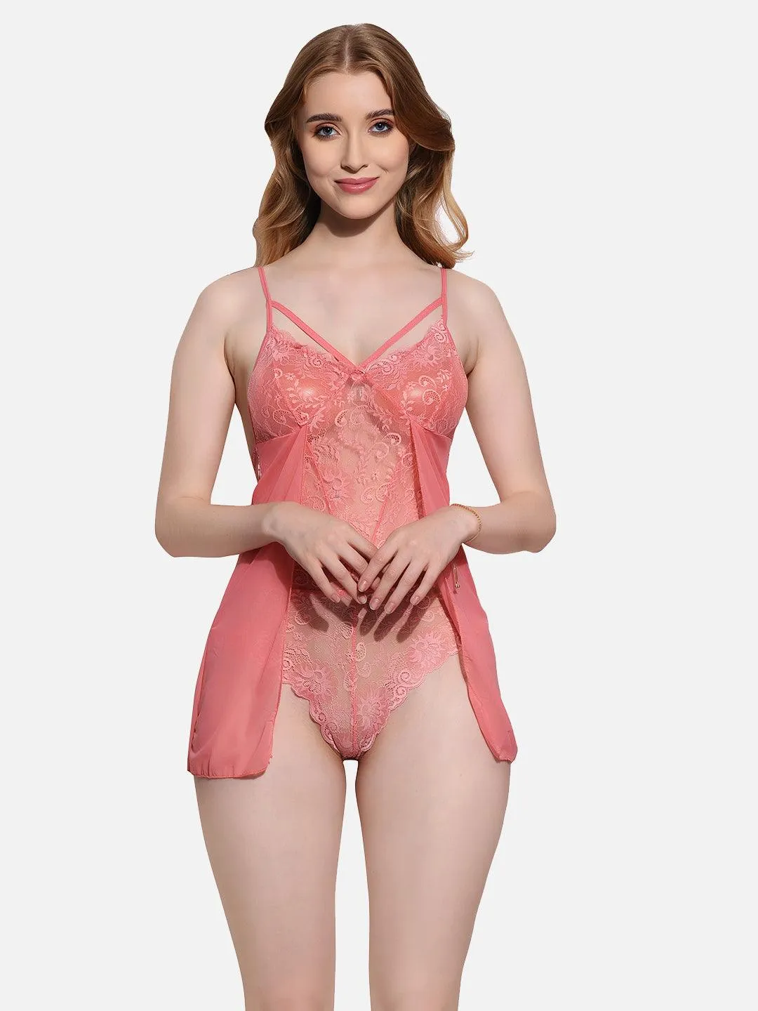 FIMS Babydoll Lingerie Nightwear for Honeymoon | Sexy Teddy Babydoll Nightwear