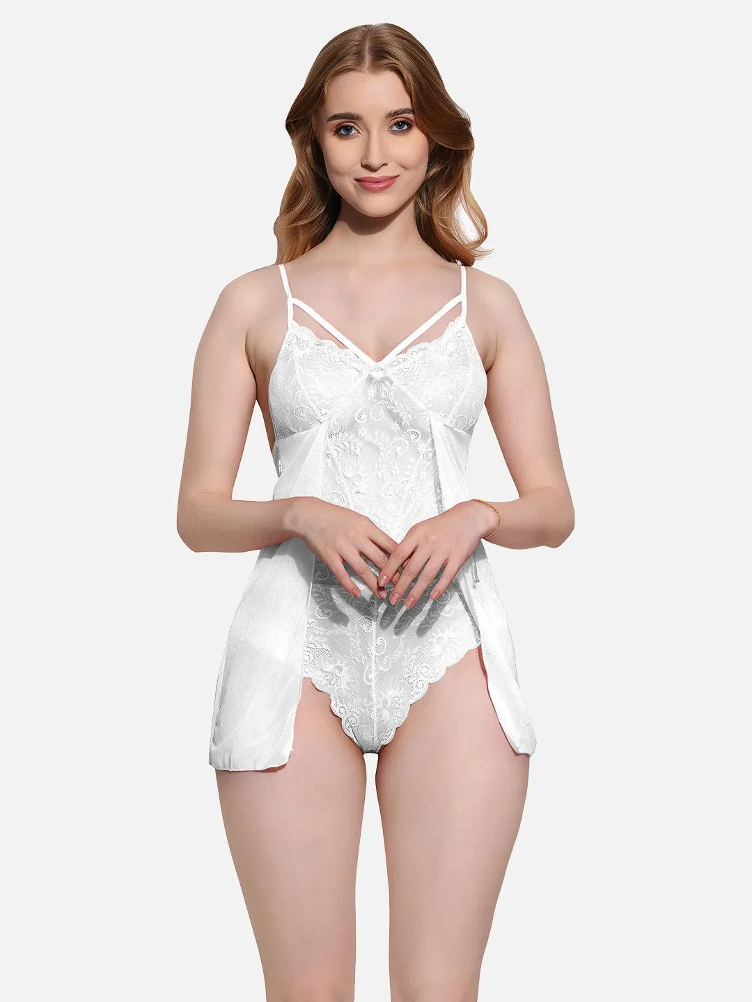 FIMS Babydoll Lingerie Nightwear for Honeymoon | Sexy Teddy Babydoll Nightwear