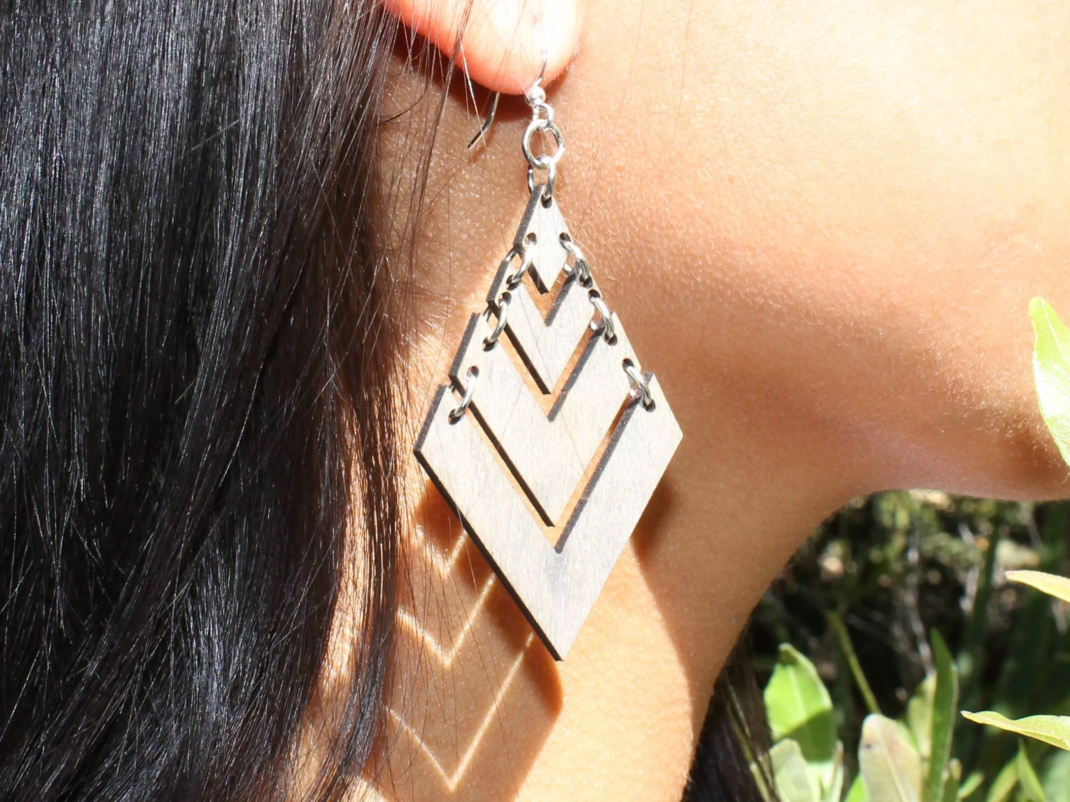 Fountain Pyramid Earrings: Cinnamon ~Green Tree Jewelry