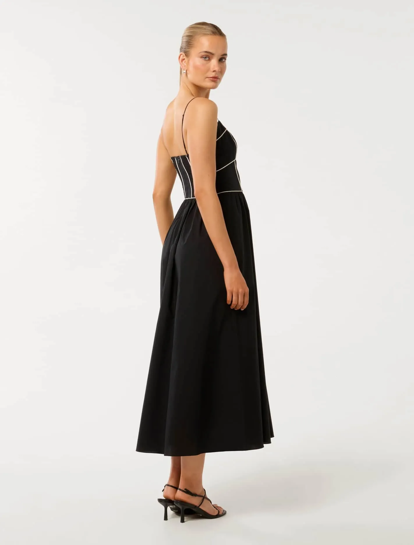 Gemma Contrast Stitch Midi Dress