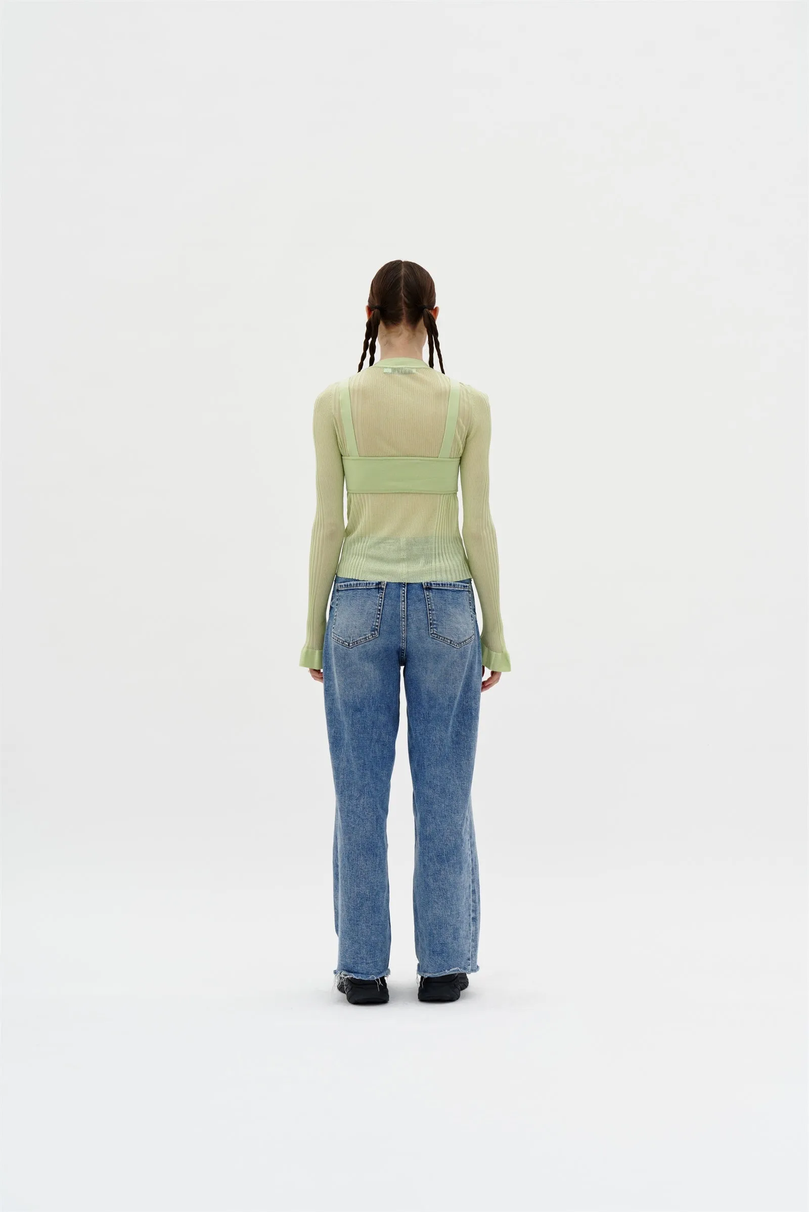 GILLIAN LONG SLEEVE CROPPED TOP WITH REMOVEABLE BRA