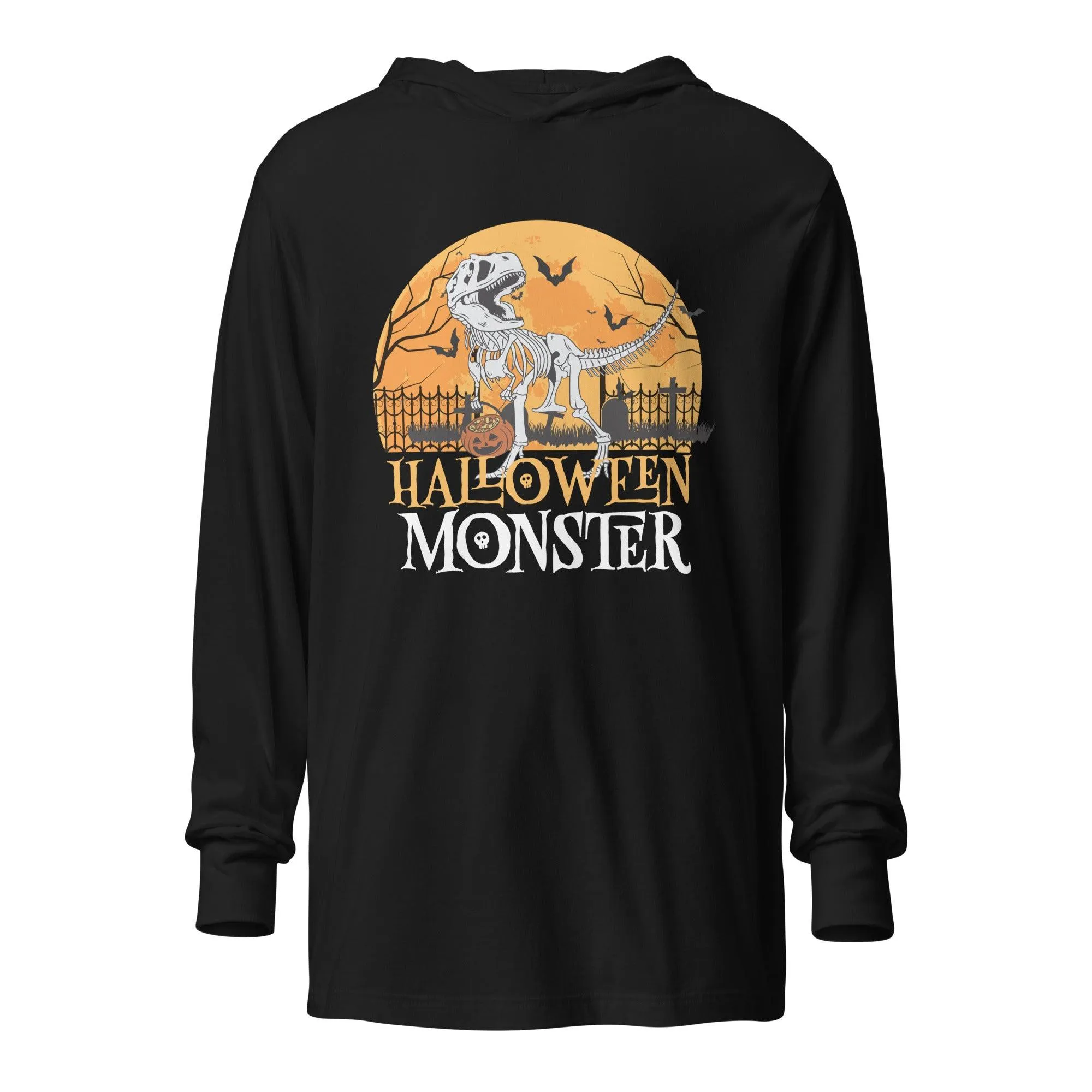 Halloween Monster Hooded long-sleeve tee