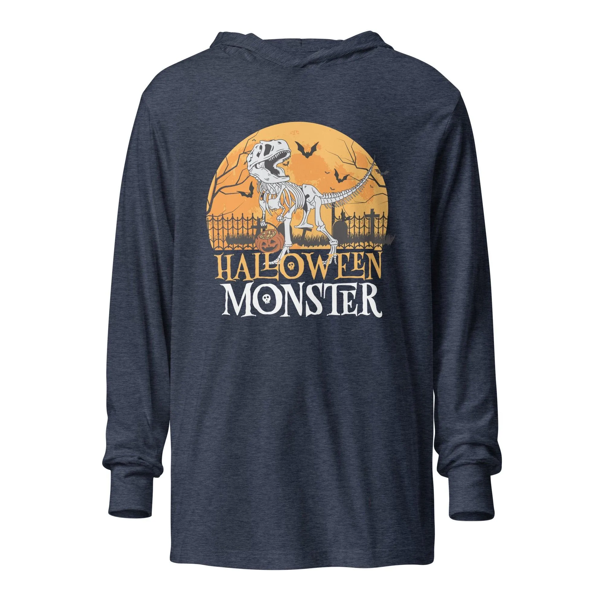 Halloween Monster Hooded long-sleeve tee