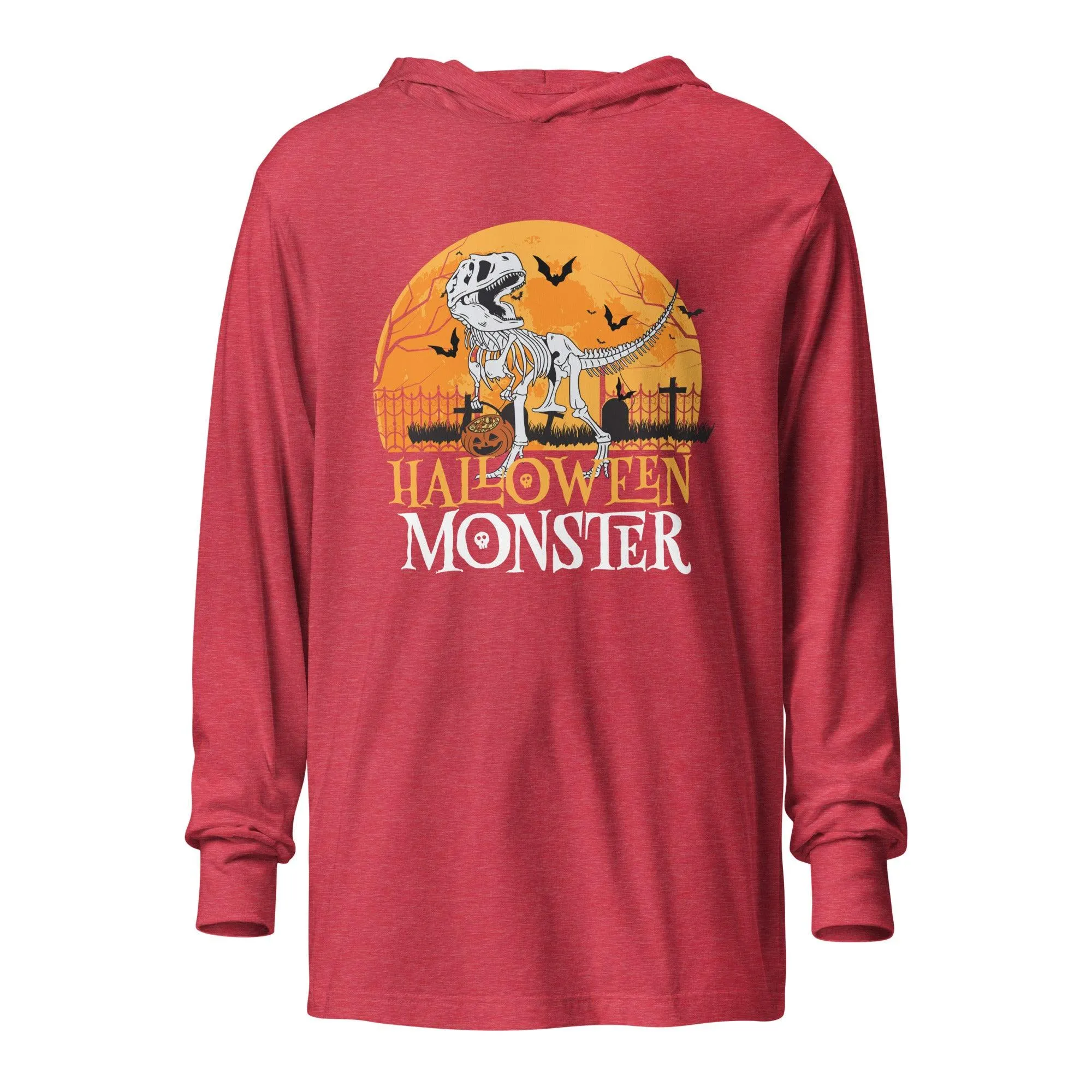 Halloween Monster Hooded long-sleeve tee