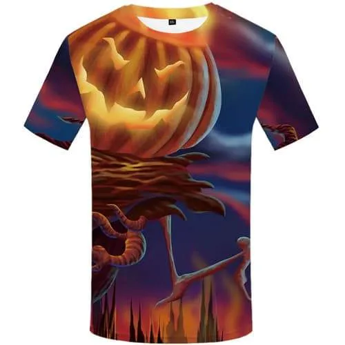 Halloween T shirts Men Pumpkin T-shirts 3d Cosplay T shirts Funny Psychedelic Tshirts Cool Gothic Tshirts Casual Short Sleeve