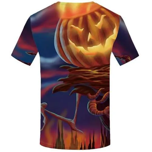 Halloween T shirts Men Pumpkin T-shirts 3d Cosplay T shirts Funny Psychedelic Tshirts Cool Gothic Tshirts Casual Short Sleeve