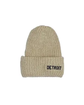 Ink Detroit Basic Detroit Lumberjack Knit Beanie with Cuff - Oatmeal