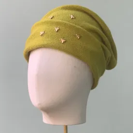 Isabella Beanie in Citron Cashmere