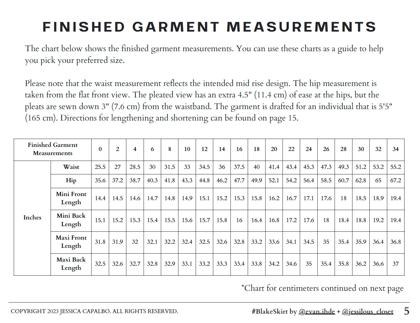 Jessilous Patterns, The Blake Skirt PDF Pattern