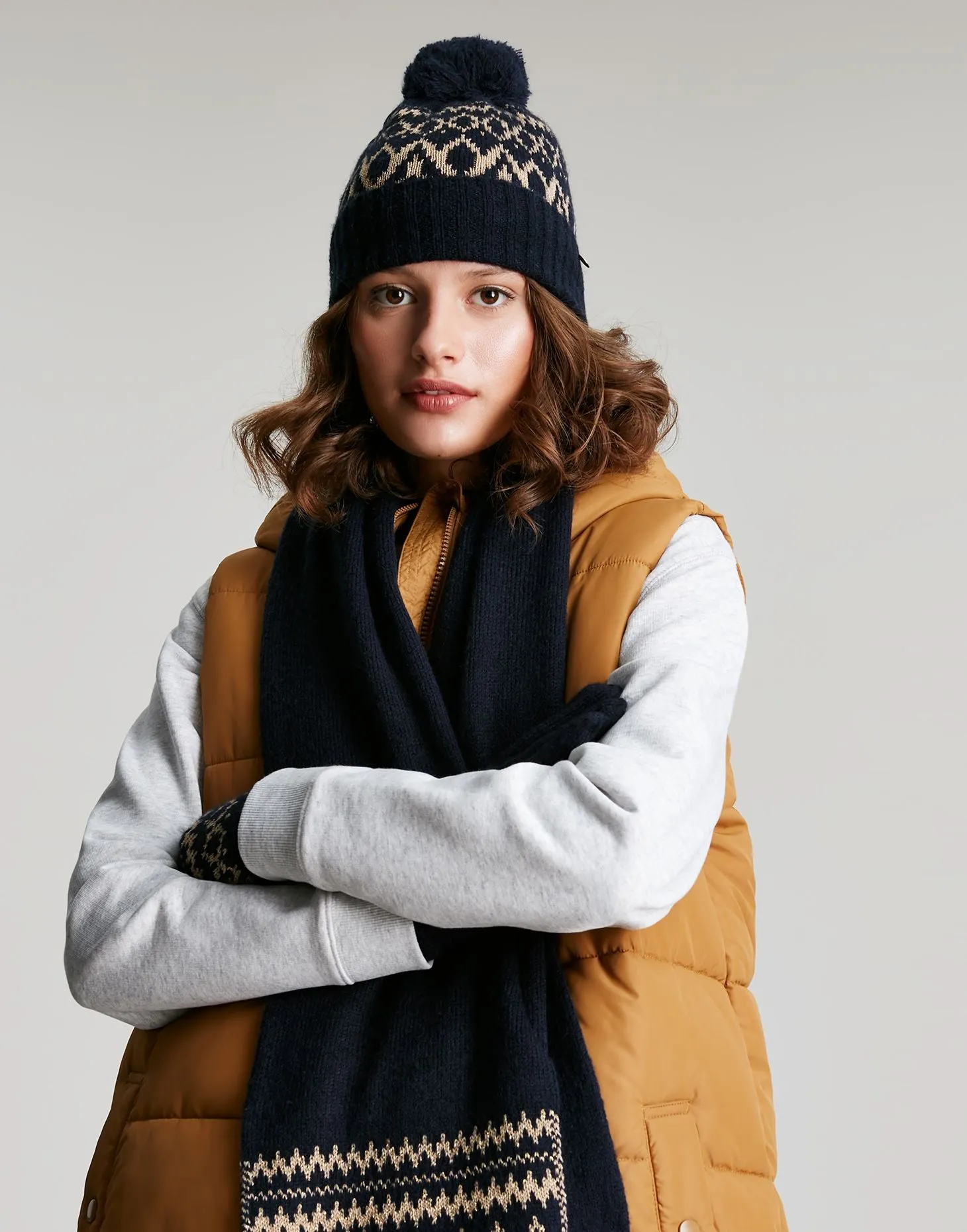 Joules | Shetland Fair Isle Hat | Women's | French Navy