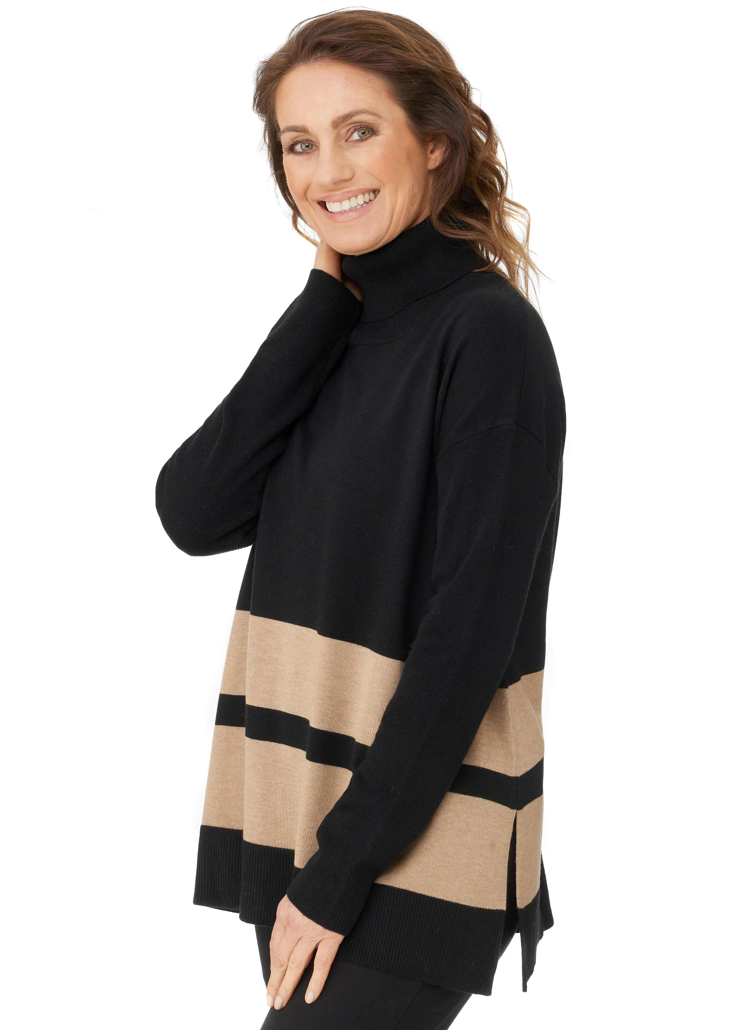 KAROOLA ROLL NECK PULLOVER