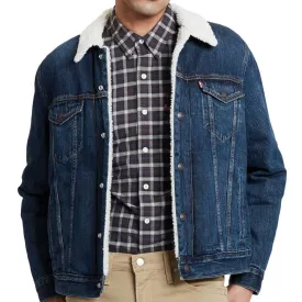 Levi’s Type 3 Sherpa Trucker Jacket In Palmer Blue - 16365-0105