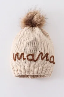 Mama & Mini Embroidered Pom Pom Beanie