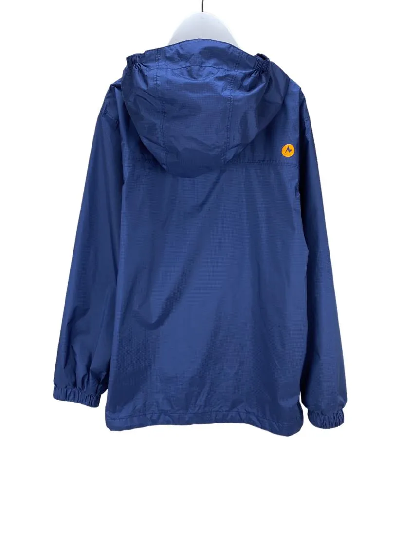 Marmot, Boys' Rain Jacket (Shell) and Sherpa Fleece, Navy/Orange, Size M (8-9)