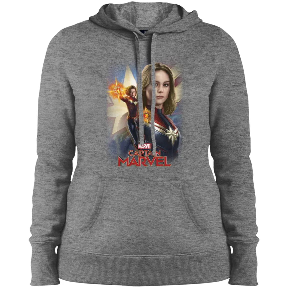 Marvel Captain Marvel Powers Portrait Women Hooded Sweatshirt