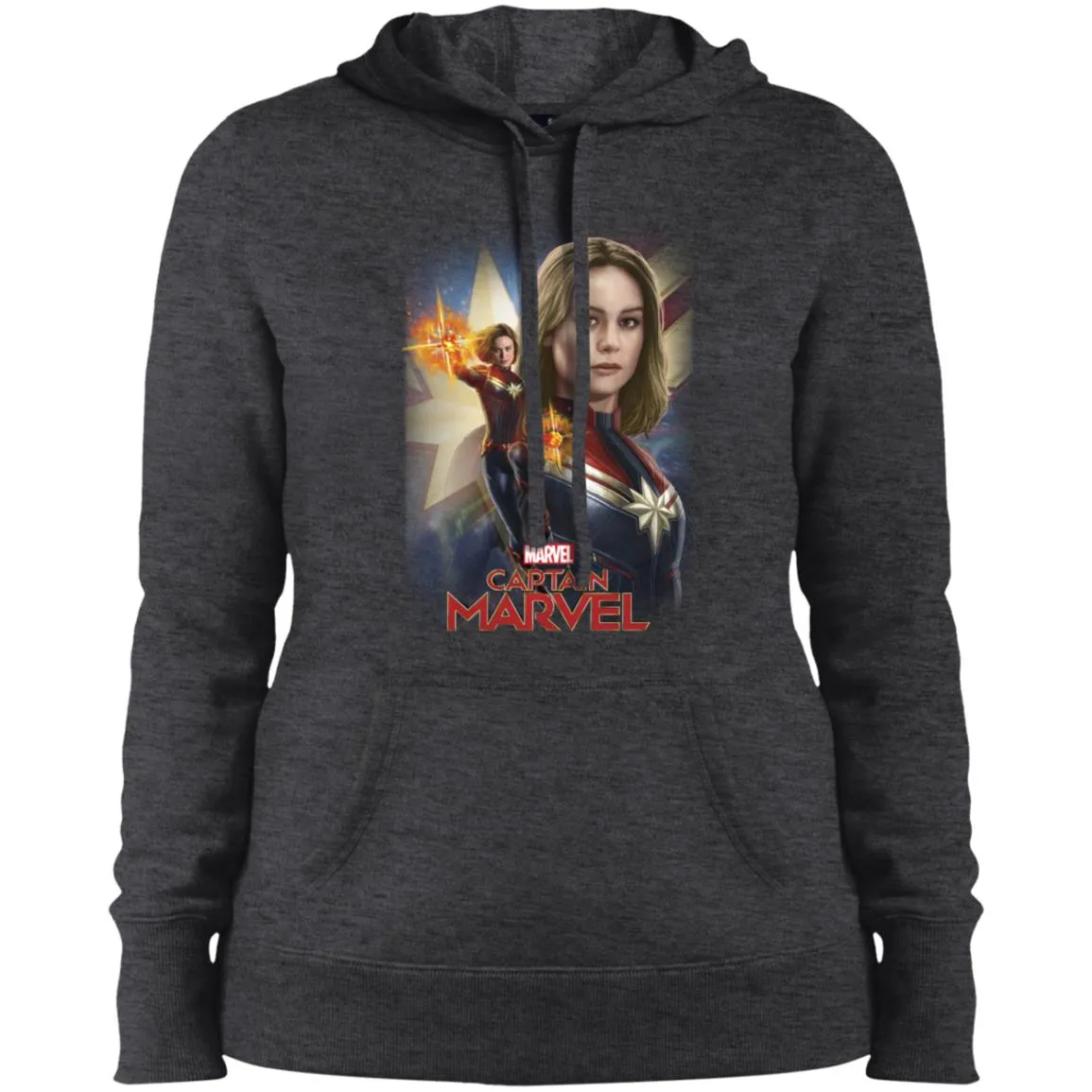 Marvel Captain Marvel Powers Portrait Women Hooded Sweatshirt